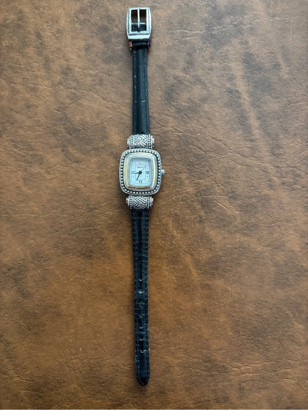 Brighton Black/Brown double sided leather watch